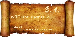 Bálint Amarilla névjegykártya